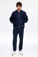 هودي بسحاب رجالي – أزرق ملكي – قطن 100% – Les Benj...