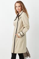 معطف واق من المطر للمرأة من الجلد الطبيعي من DERIZ...