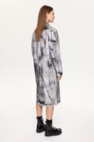 معطف نسائي طويل الأكمام رمادي دينم - راحة وأناقة -...