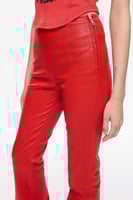 بنطال جلدي 002 – أحمر غامق – جلد طبيعي – نسائي – L...