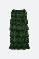 تنورة طويلة - حجر أخضر - بولي أميد بطبعة جرافيكية...