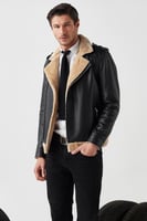 معطف جلد طبيعي للرجال من DERIZA - أصلي