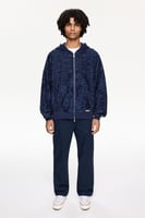 هودي رجالي - كحلي - قطن 100% قصّة مريحة بسحاب - Le...