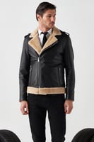 معطف جلد طبيعي للرجال من DERIZA - أصلي