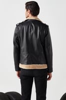 معطف جلد طبيعي للرجال من DERIZA - أصلي