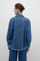 قميص جينز نيلي بجيب وأزرار - عملي وكاجوال - ROMAN...