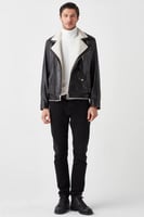 سترة جاك لراكبي الدراجات النارية من الجلد الطبيعي...