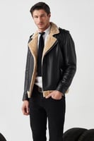 معطف جلد طبيعي للرجال من DERIZA - أصلي