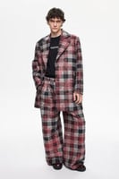 معطف طويل منقوش – دافئ وأنيق – جيوب جانبية وياقة م...