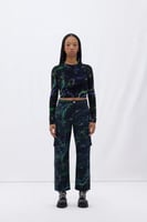 بنطال واسع بطبعة موسمية - حمضي داكن - رجالي - Les...