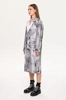 معطف نسائي طويل الأكمام رمادي دينم - راحة وأناقة -...