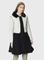 معطف نسائي مبطن مفصل - بيج - دافئ للشتاء - ROMAN -...