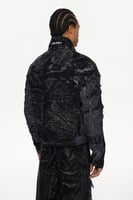 سترة جينز - أسود دينم - إغلاق أزرار خامة قطن - Les...