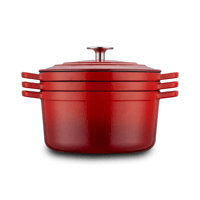 طقم أواني طهي إمسان فورتينو - أحمر - توزيع حرارة م...