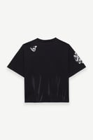 تيشيرت معلب – أسود – طبعات موسمية – قصة مربعة وراح...