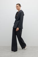 سترة منسوجة بغطاء رأس - تصميم عصري - لون قياسي - R...