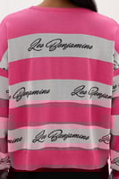 سترة محبوكة نسائية – وردي – راحة وأناقة – خطوط موس...