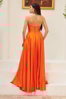 فستان سهرة نسائي برتقالي واسع من Carmen - أصلي