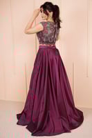 فستان سهرة بنفسجي مكون من قطعتين SpringStore