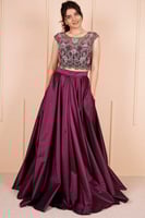 فستان سهرة بنفسجي مكون من قطعتين SpringStore