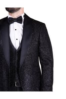 بدلة رجالي سوداء فاخرة من Pr-paco-romano-أصلي