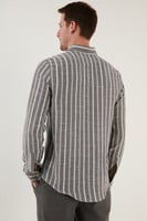 قميص رجالي رمادي مخطط من Buratti بيراتي - أصلي