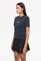 تيشيرت عادي – أسود – تأثير رذاذ وطبعات موسمية – رق...