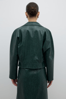 جاكيت مزدوج الصدر بسحاب وكبس - أخضر - تصميم عصري -...