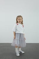 فستان بناتي بتصميم تيشيرت و جيبة تل من gizia - أصل...