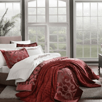 طقم مفارش زفاف - عنابي - توفير راحة قطنية فائقة -...