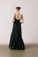 فستان ماكسي طويل تفتا - أسود - أنيق للسهرات - ROMA...