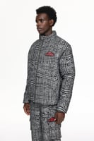 جاكيت منتفخ بسحاب منقوش – دافئ ومريح – جيوب جانبية...