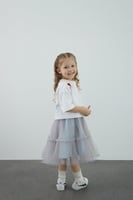 فستان بناتي بتصميم تيشيرت و جيبة تل من gizia - أصل...