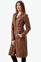 المعطف نسائي خفيف لون تان من DERIZA - أصلي