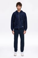 هودي بسحاب رجالي – أزرق ملكي – قطن 100% – Les Benj...