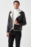 سترة جاك لراكبي الدراجات النارية من الجلد الطبيعي...