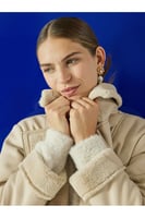 معطف نسائي كريمي مبطن من Lc-waikiki - أصلي