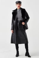 معطف واق من المطر من الجلد الطبيعي من DERIZA - أصل...