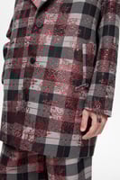 معطف طويل منقوش – دافئ وأنيق – جيوب جانبية وياقة م...