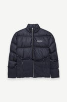 جاكيت منتفخ بسحاب أسود معطف رجالي الدفء والراحة Le...