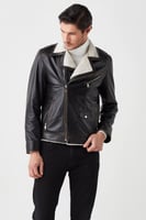 سترة جاك لراكبي الدراجات النارية من الجلد الطبيعي...