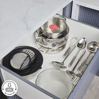 طقم أواني طهي ميكس-كوك-ستور - ستيل فضي - طقم متكام...