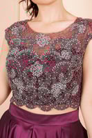 فستان سهرة بنفسجي مكون من قطعتين SpringStore