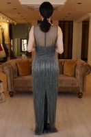 فستان سهرة بتصميم خاص مزين بشراشيب SpringStore