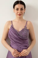 فستان سهرة نسائي بنفسجي فاتح من Pullimm - أصلي