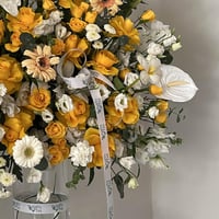 فازة ورد طبيعي || لون اصفر