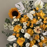 فازة ورد طبيعي || لون اصفر