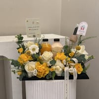 تنسيق ورد أصفر مع عصائر Signature || لمناسبة التهن...