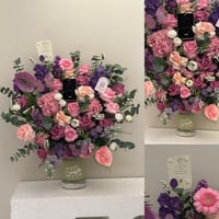 فازة - فازة ورد حصرية مع جلد كتابة ( تفاحي )