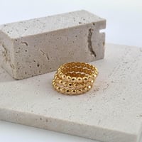 دبلة ذهب مرامي خلايا النحل - عيار 21